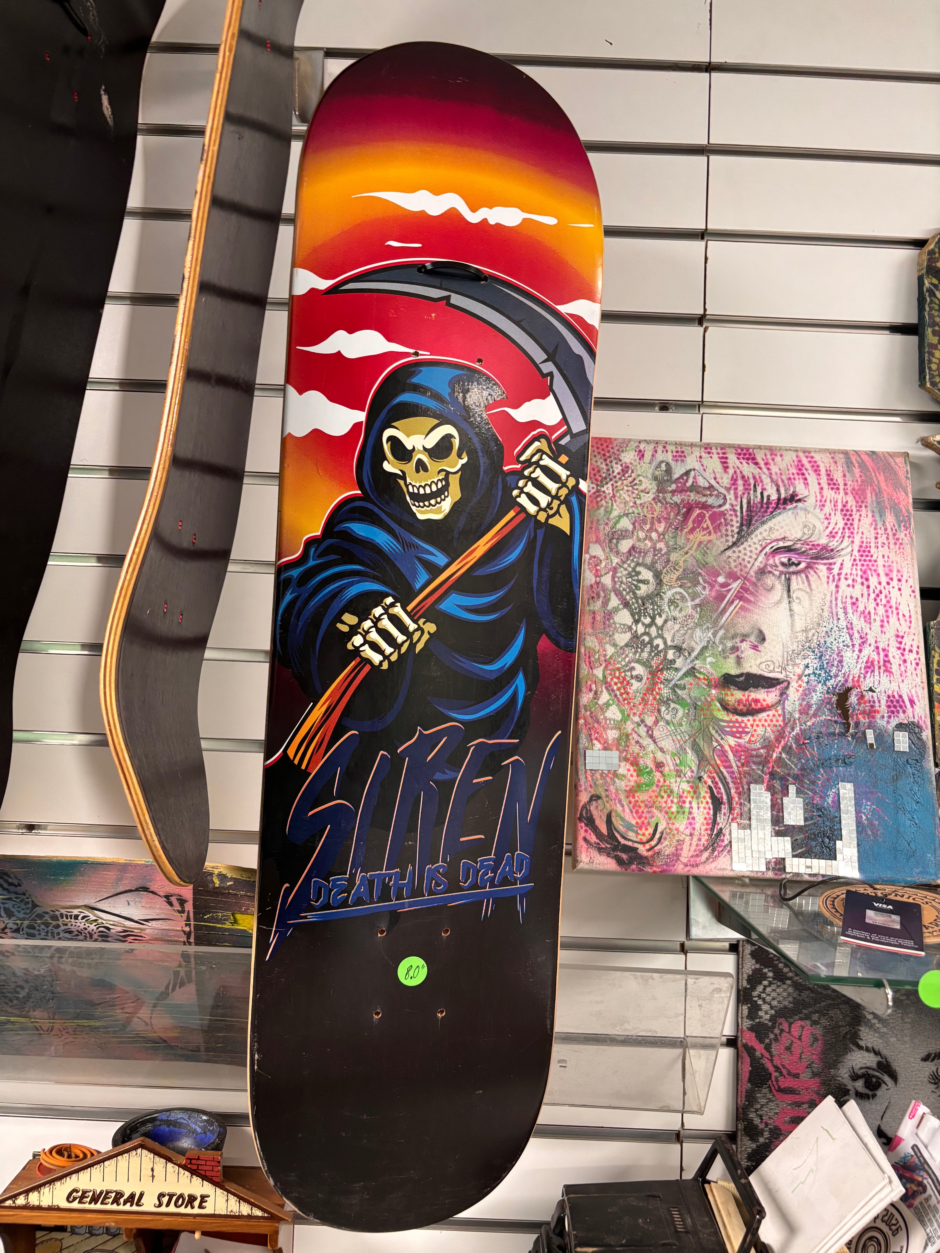 Siren Skateboard Deck Grimm Reaper 8.0