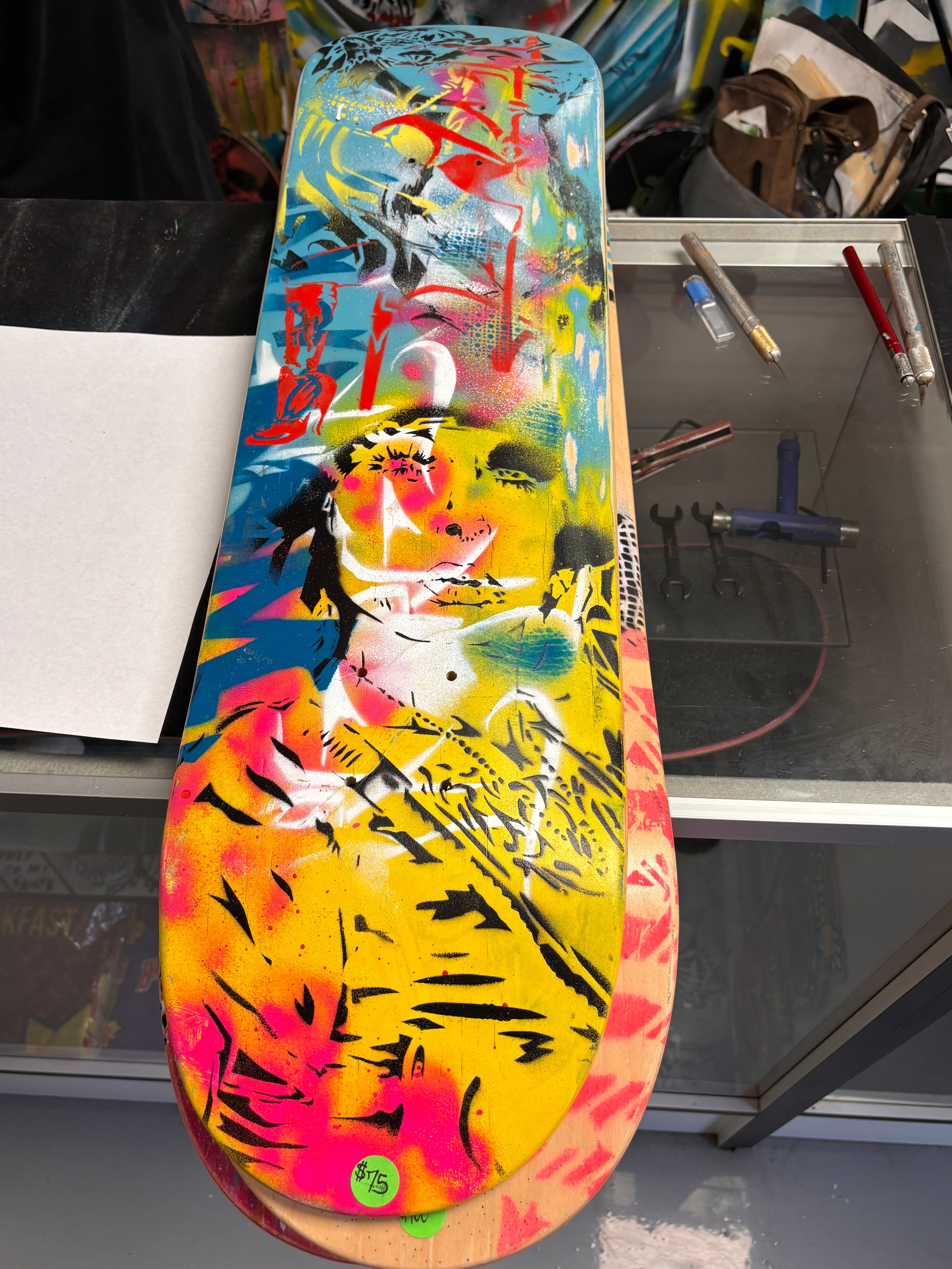 Custom Skateboard Deck by Thriftshoppe Designs Limited Edition